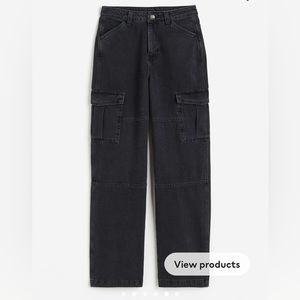 H&M Denim Cargo Trousers NWT